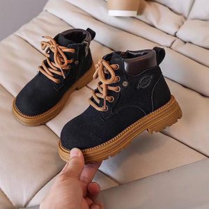 Black Timberland with Brown Lace – Size 29