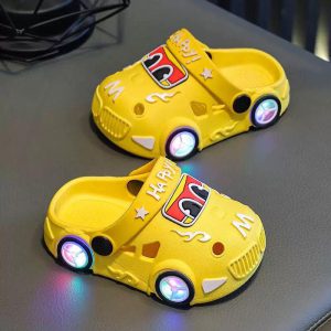 👦 Boys’ Luminous Non-Slip Soft Bottom Footwear – Yellow