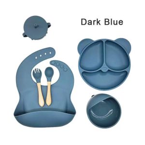Baby Silicone Dining Set – Plates, Bib, Cup & More