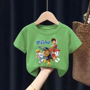 High-quality Paw Patrol Kids T-shirt ( GREEN)