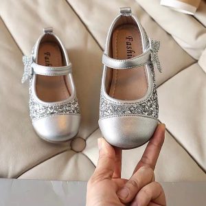 Girls' butterfly crystal rhinestone princess fashion  shoes  size- 29