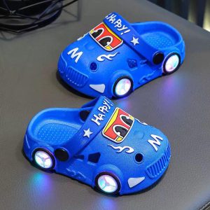 👦 Boys’ Luminous Non-Slip Soft Bottom Footwear – Blue