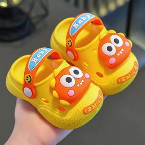 Children’s Non-Slip Cartoon Summer Crocs – Yellow